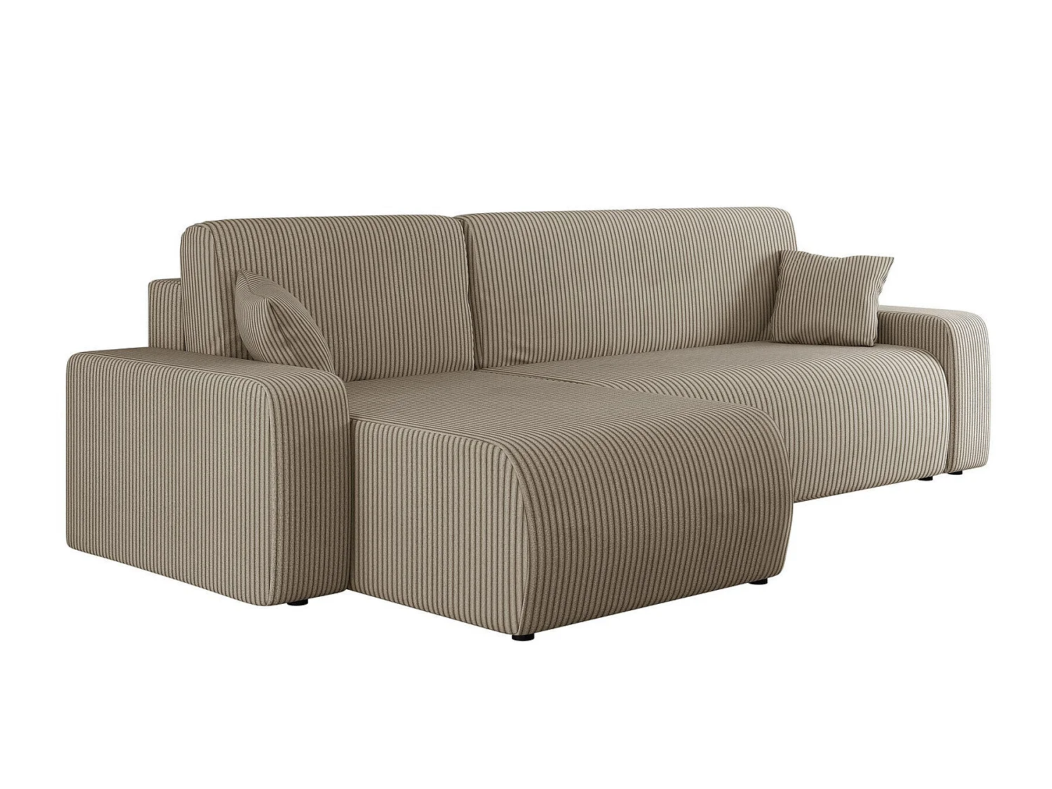 Canapé d'angle Doctral III, Brun clair, Fonction de couchage
