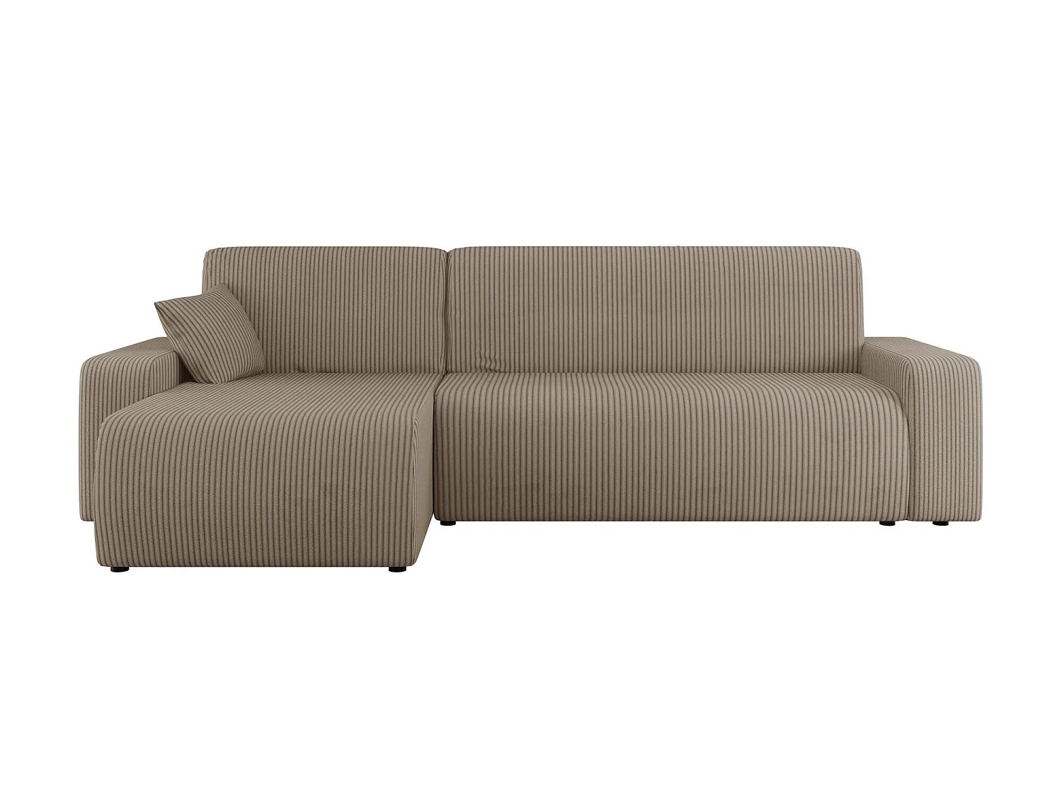Canapé d'angle Doctral III, Brun clair, Fonction de couchage