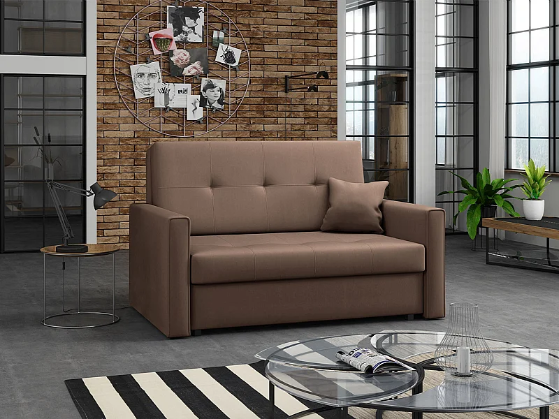 Sofá-cama Columbus 105, Almacenaje, 85x133x98cm, Muebles ya montados