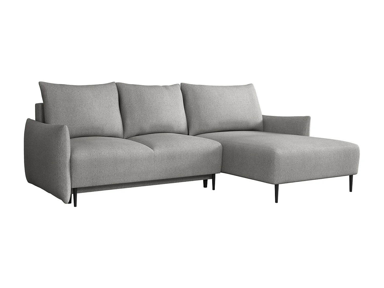 Canapé d'angle Columbus 224, Gris, Disponible, 240x160x88cm