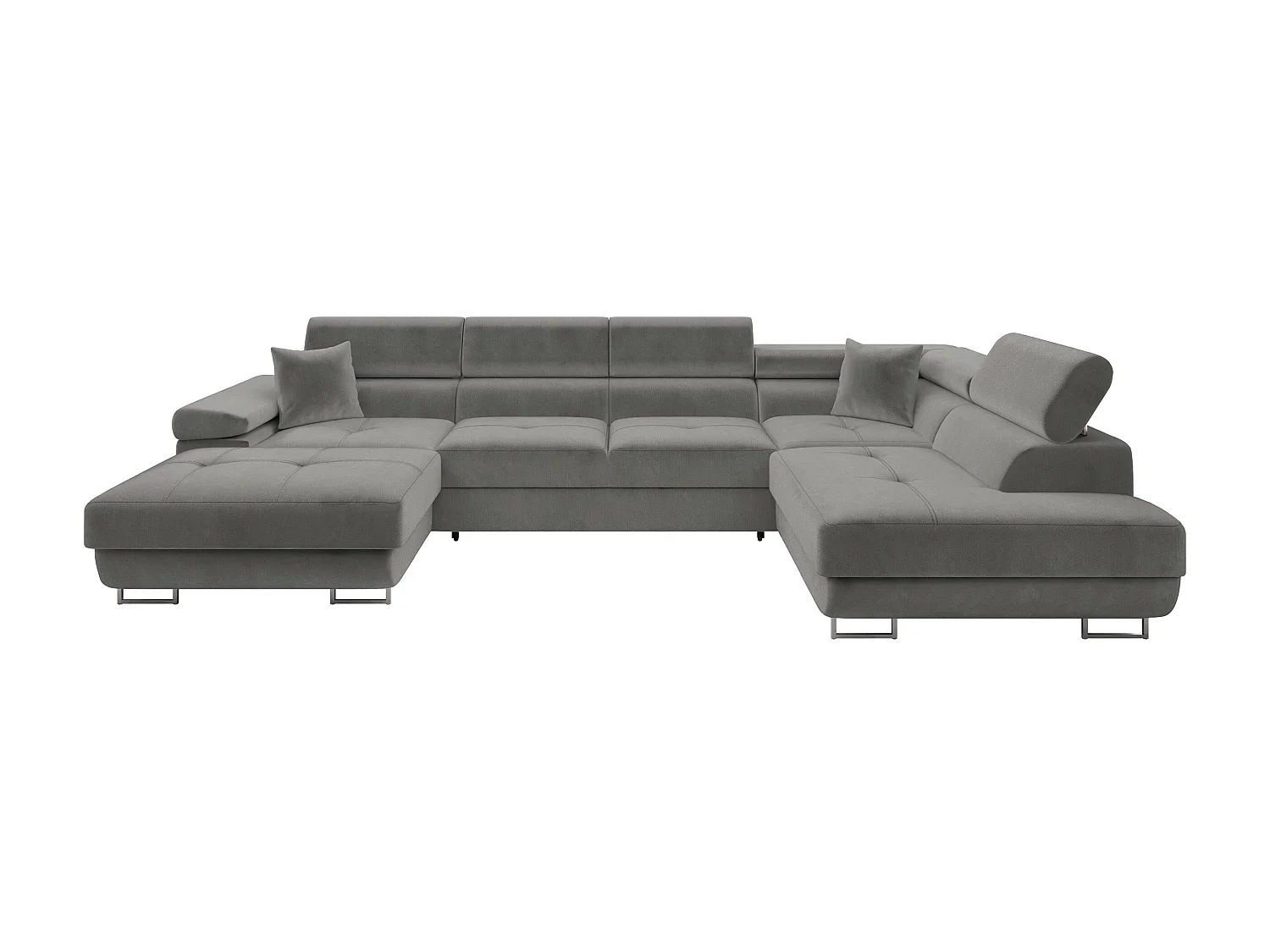 Canapé d'angle Comfivo Vinetum III, Gris foncé, Disponible, 346x203x70cm