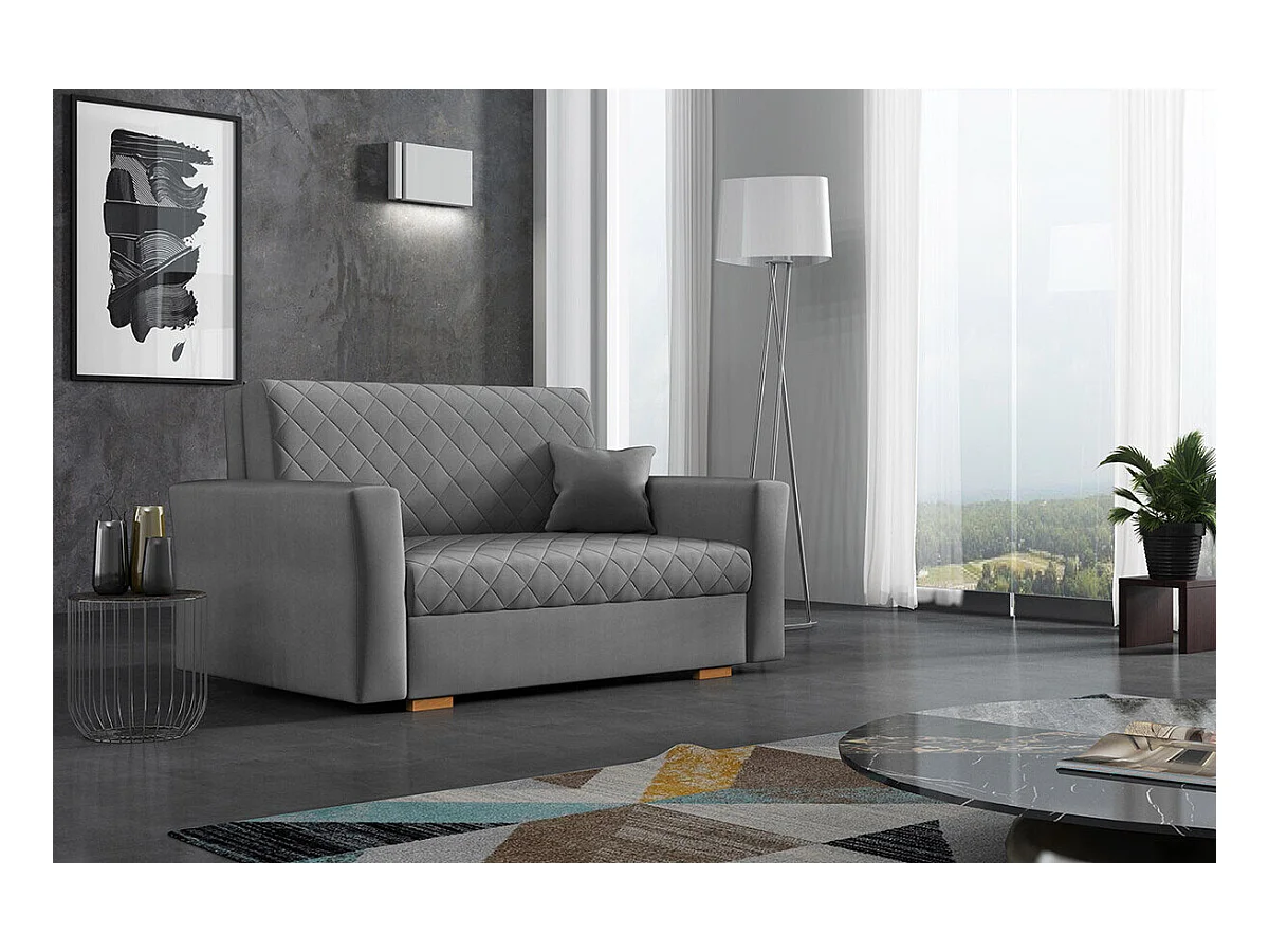 Canapé convertible Columbus 146, Boîte de literie, 85x145x98cm, Mobilier déjà assemblé