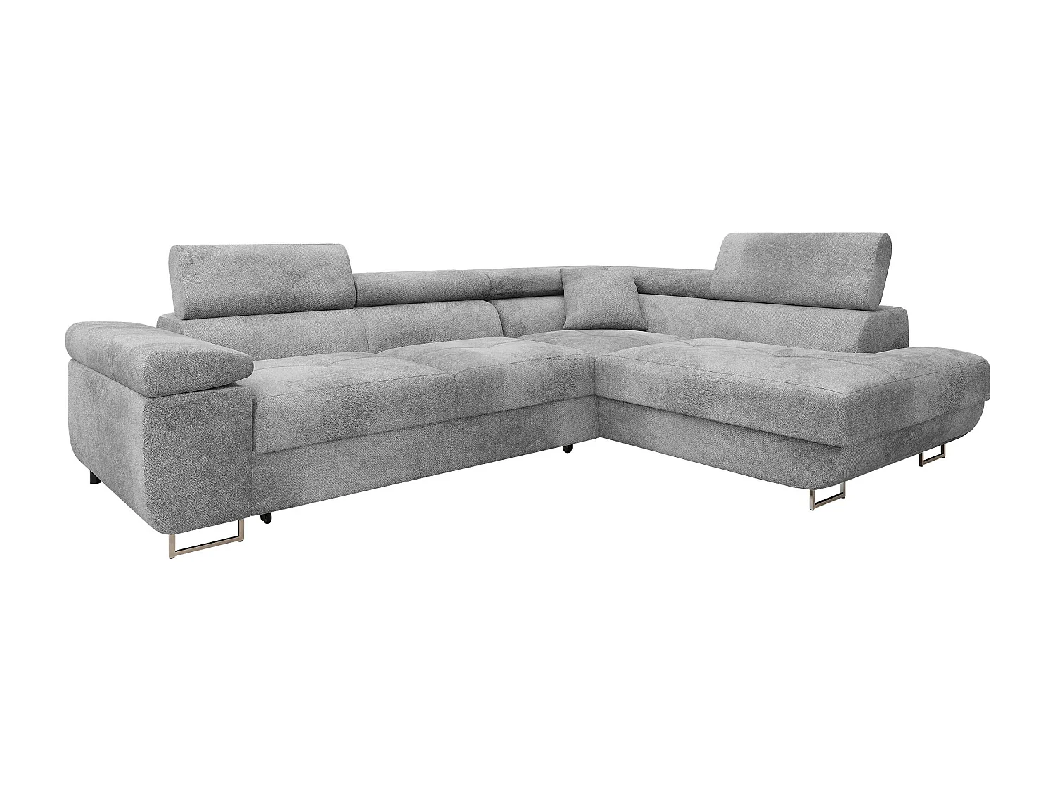Canapé d'angle Comfivo Eliferu 101, Gris, Disponible, 274x203x70cm