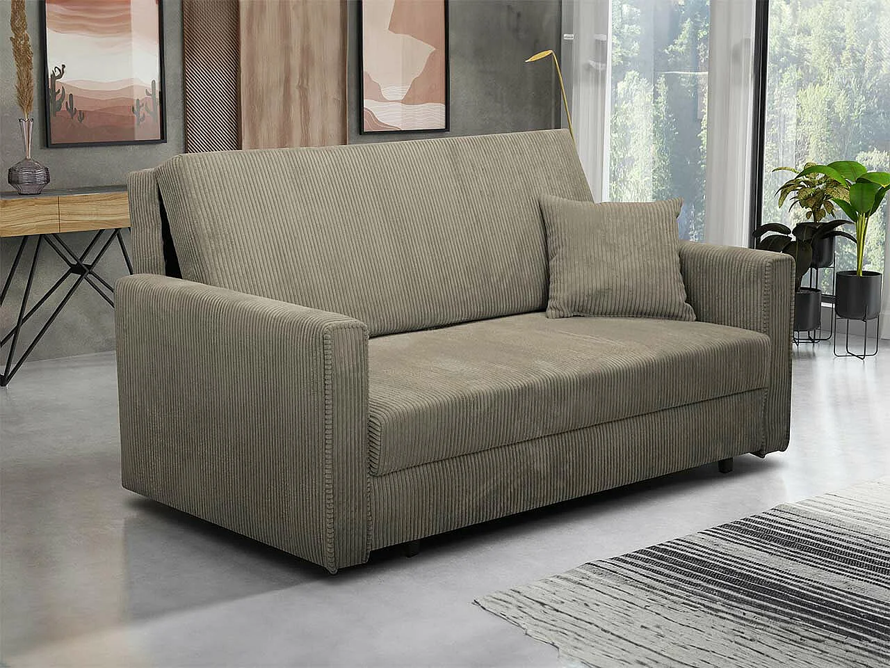 Divano letto Columbus 188, Con, 85x153x98cm, Mobile già assemblato