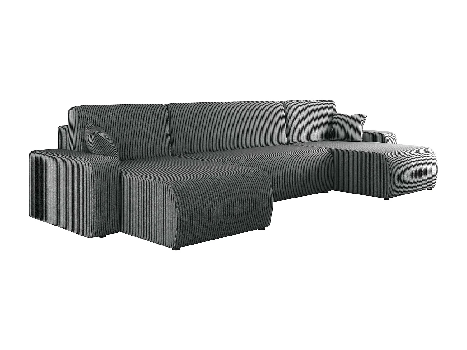 Sofá rinconero Shelton 103, Gris, Función de descanso, Almacenaje, 312x145x82cm