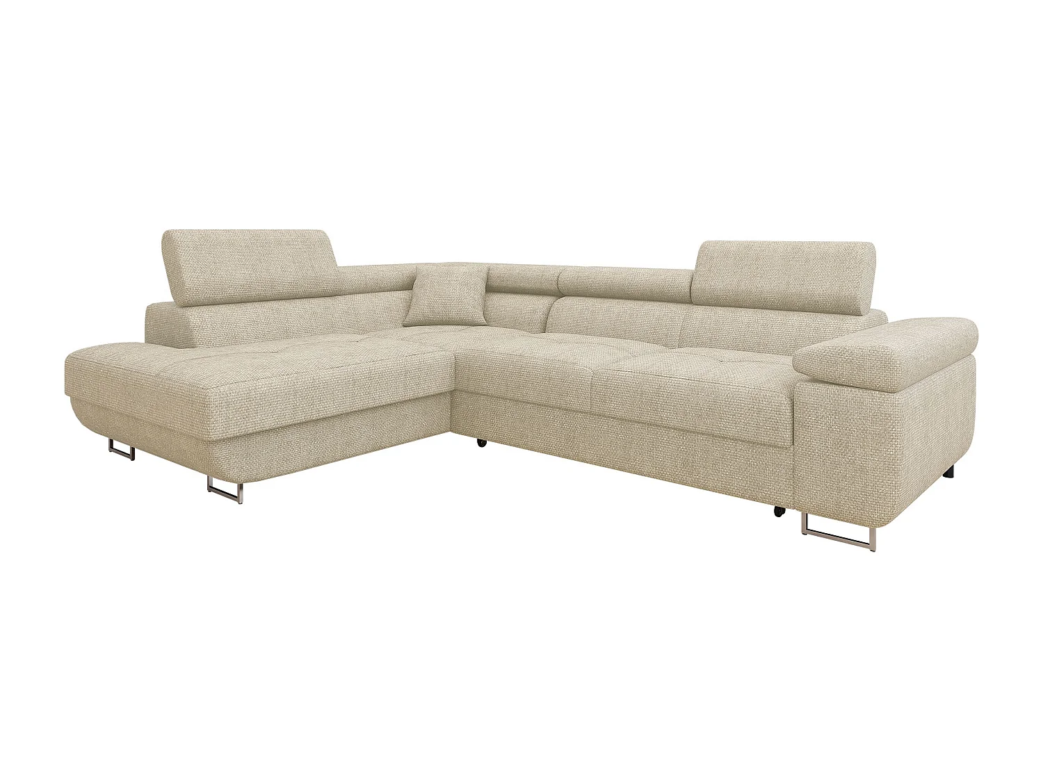 Canapé d'angle Comfivo Eliferu 101, Brun clair, Disponible, 274x203x70cm