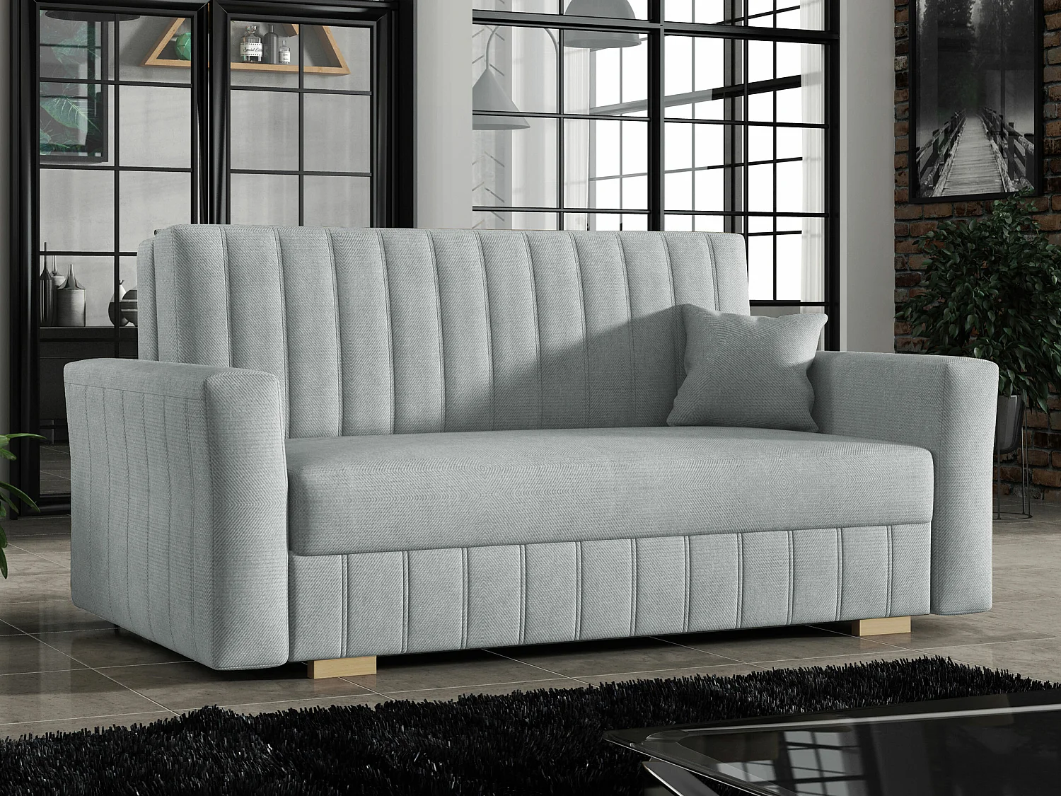 Canapé convertible Columbus 137, Disponible, 83x160x98cm, Mobilier déjà assemblé