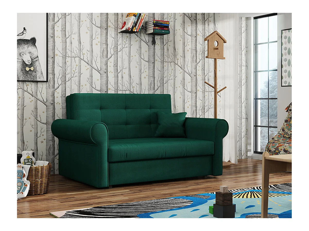 Canapé convertible Columbus 128, Boîte de literie, 85x148x98cm, Mobilier déjà assemblé