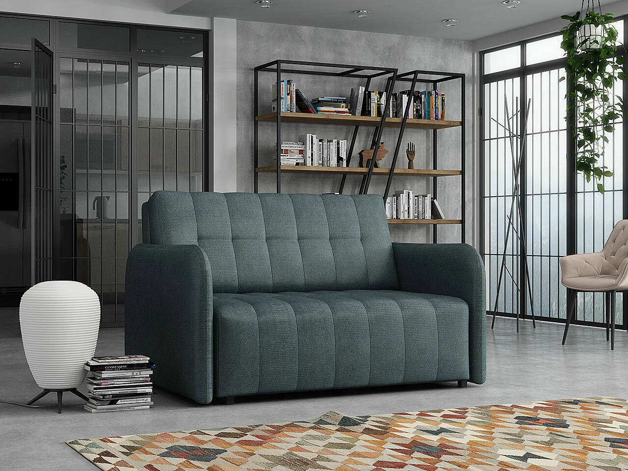 Canapé convertible Columbus 177, Disponible, 85x125x98cm, Mobilier déjà assemblé