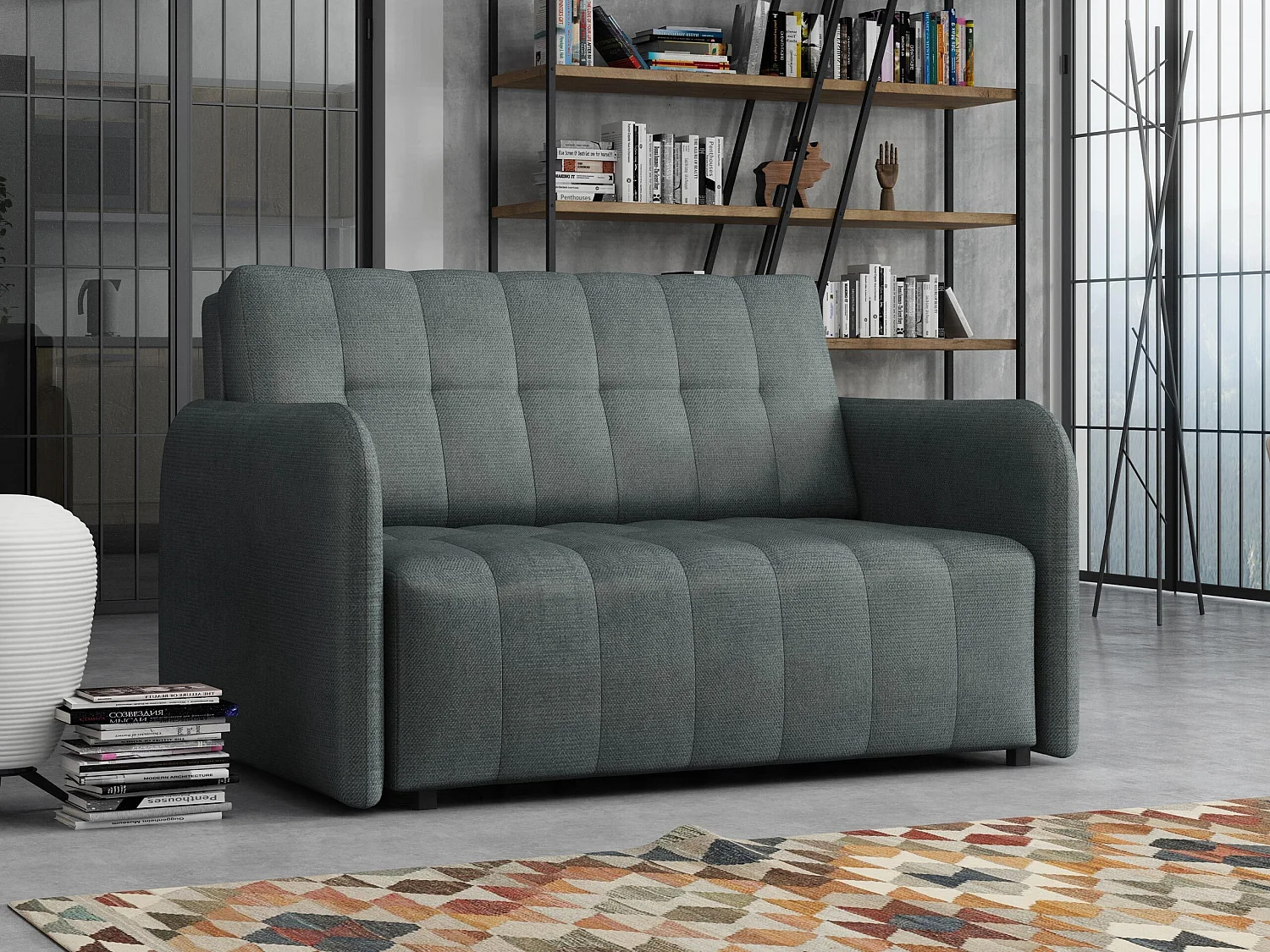 Sofá cama Aquarin II, Almacenaje, 85x125x98cm, Muebles ya montados