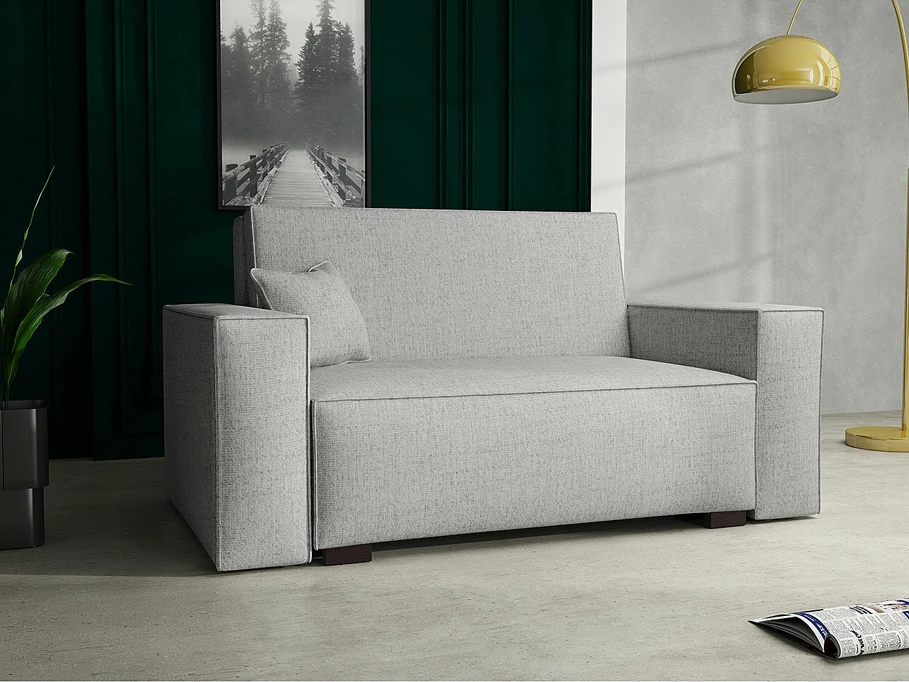 Canapé convertible Columbus 194, Disponible, 85x152x98cm, Mobilier déjà assemblé