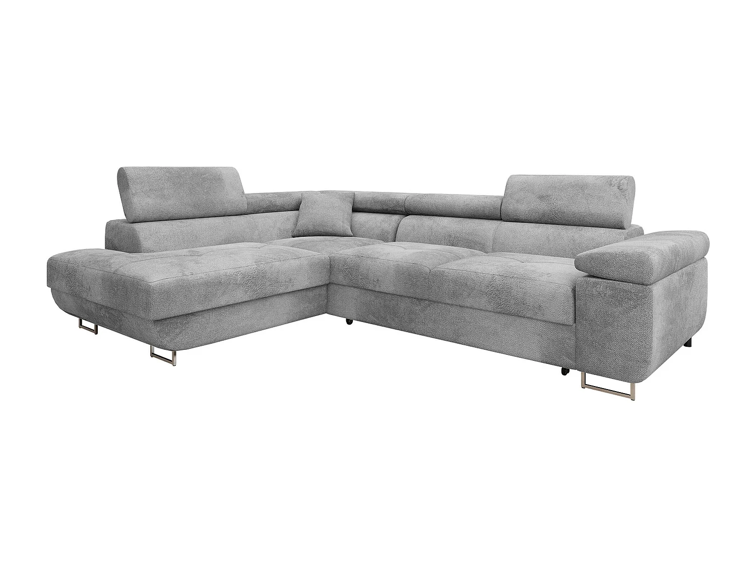 Canapé d'angle Comfivo Eliferu 101, Gris, Disponible, 274x203x70cm