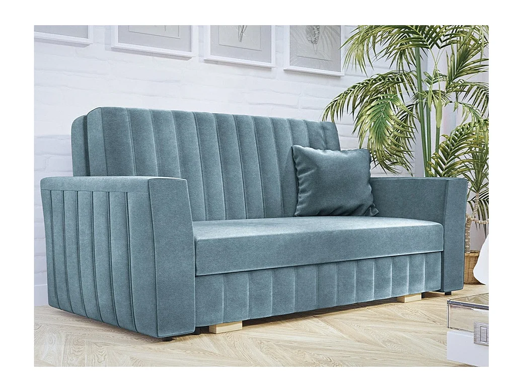 Canapé convertible Columbus 137, Boîte de literie, 83x160x98cm, Mobilier déjà assemblé