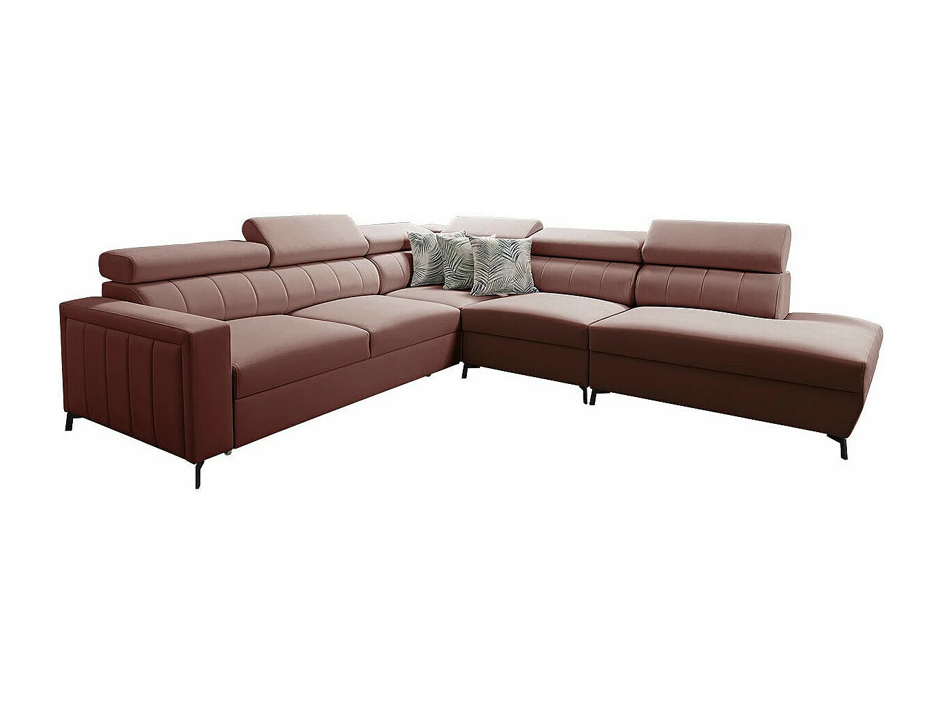 Canapé d'angle Sarasota 156, Rose, Disponible, 302x275x83cm