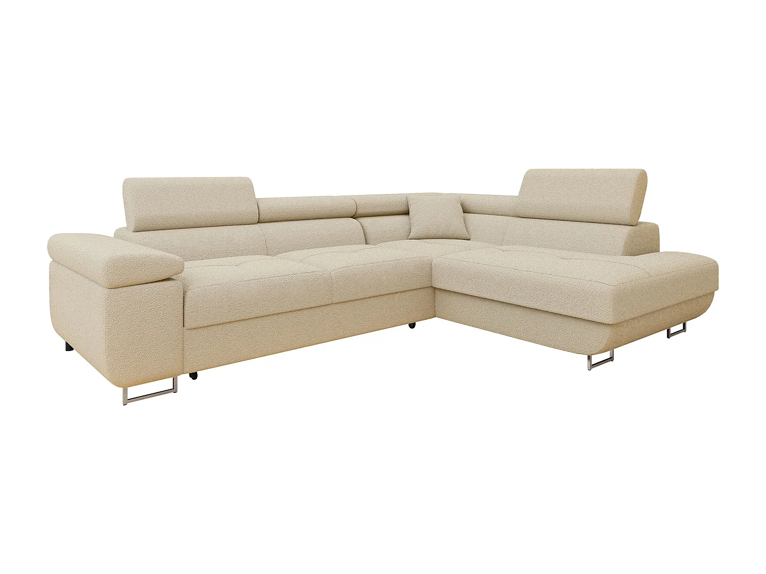 Canapé d'angle Comfivo Eliferu 101, Brun clair, Disponible, 274x203x70cm