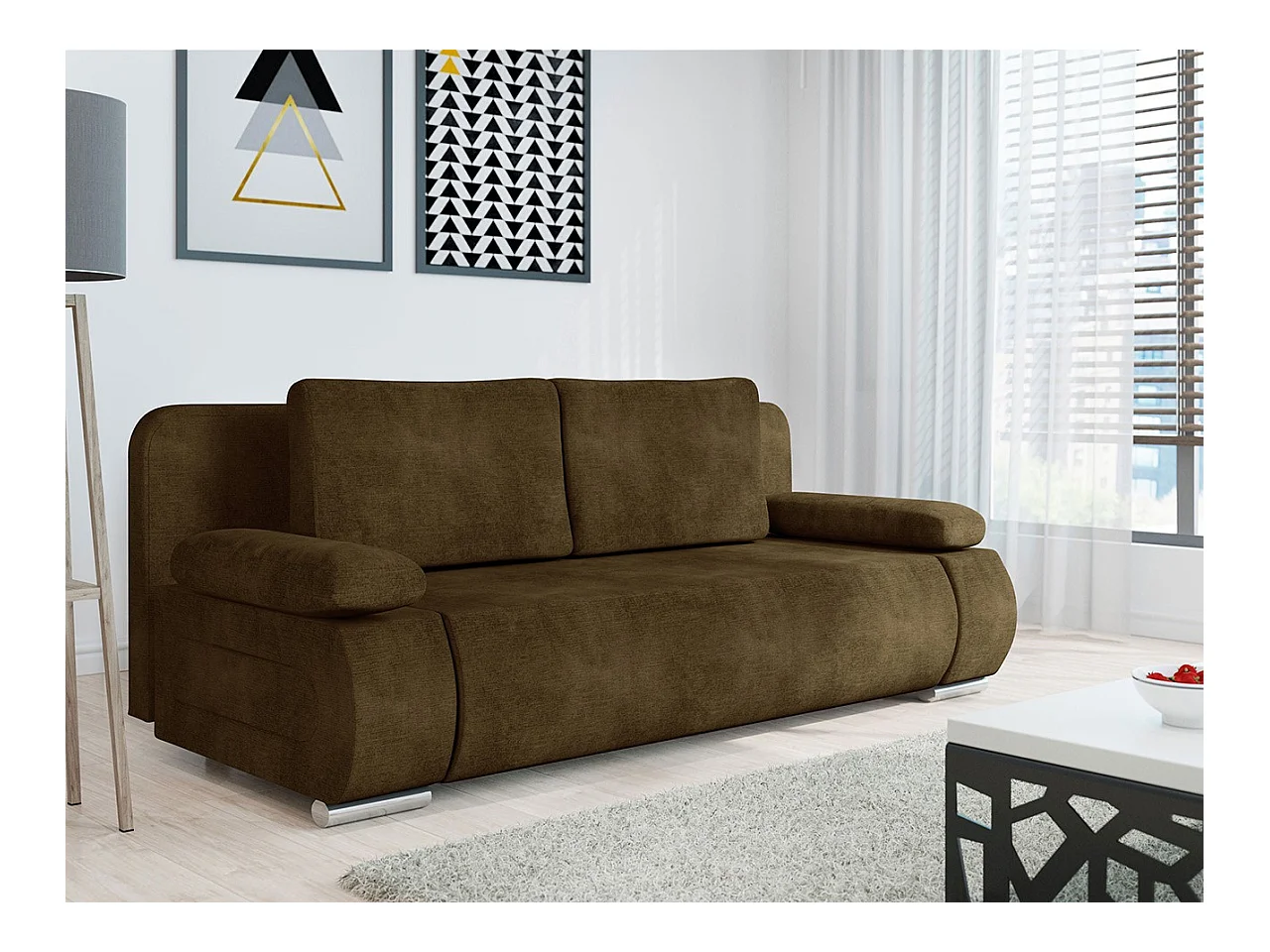 Canapé convertible Comfivo 144, Boîte de literie, 77x200x92cm