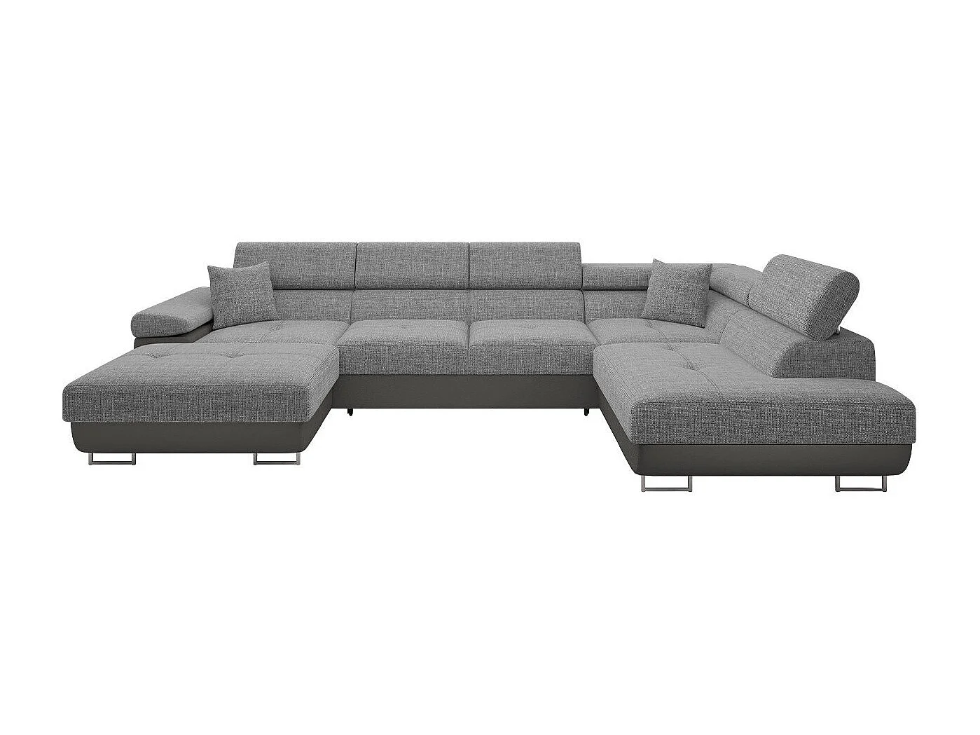 Canapé d'angle Comfivo Vinetum III, Gris clair, Disponible, 346x203x70cm