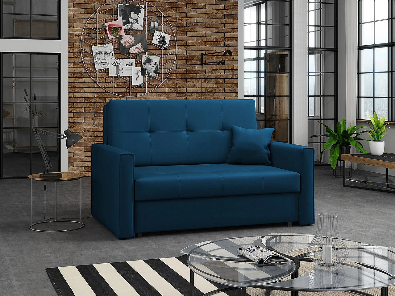 Canapé convertible Columbus 105, Disponible, 85x133x98cm, Mobilier déjà assemblé