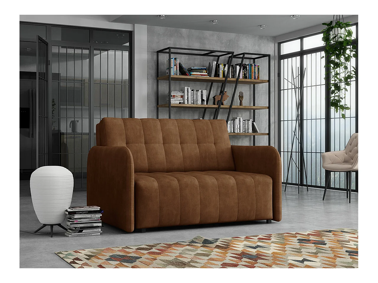 Canapé convertible Columbus 177, Boîte de literie, 85x125x98cm, Mobilier déjà assemblé