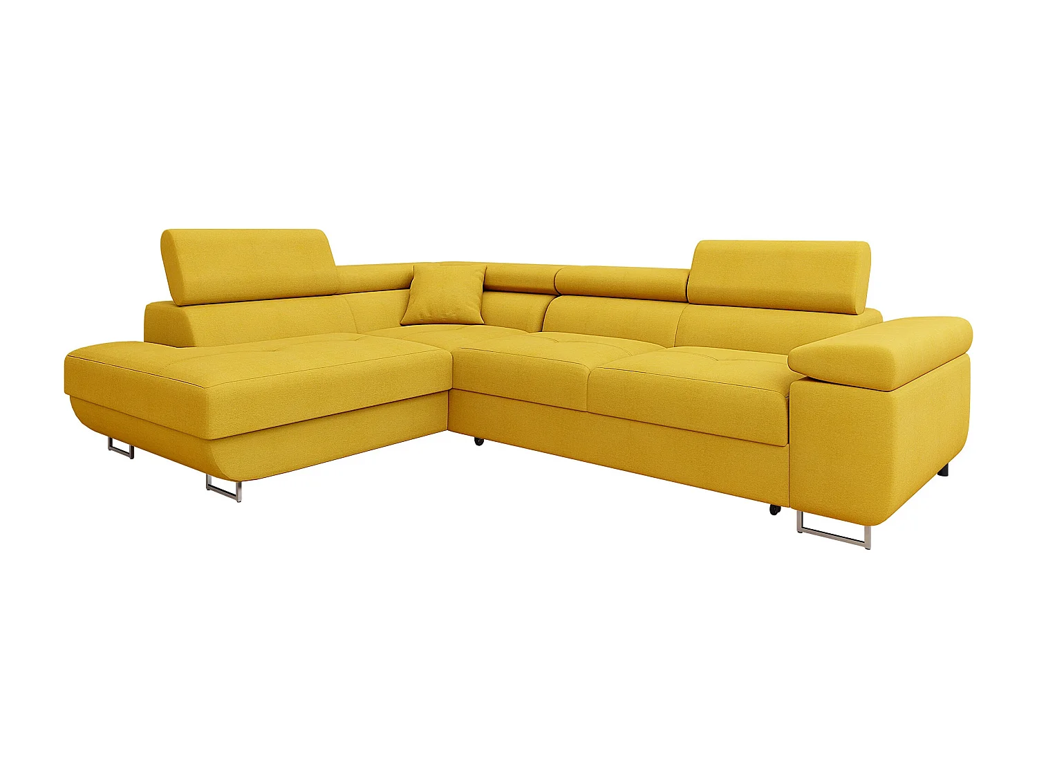 Canapé d'angle Comfivo Eliferu 101, Jaune, Disponible, 274x203x70cm