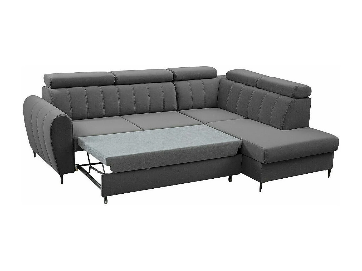 Sofá de canto Temple 125, Verde, Funcionalidade de dormir, 26x20x9cm