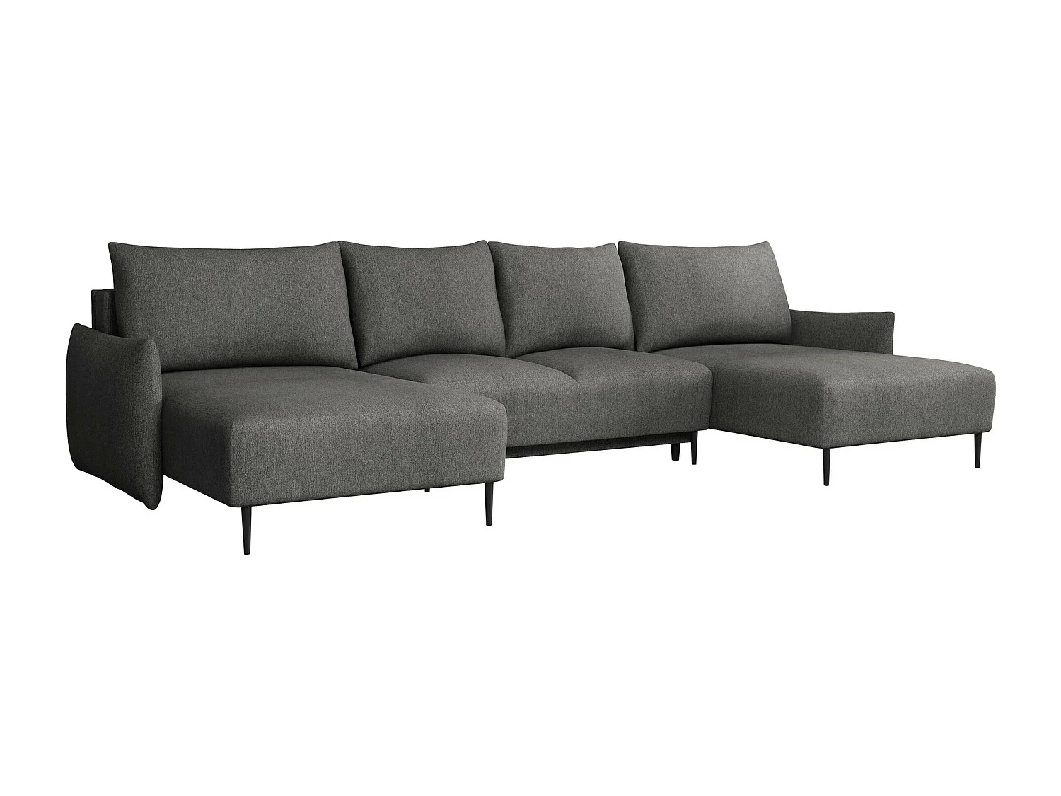 Canapé d'angle Columbus 223, Gris, Disponible, 328x160x88cm