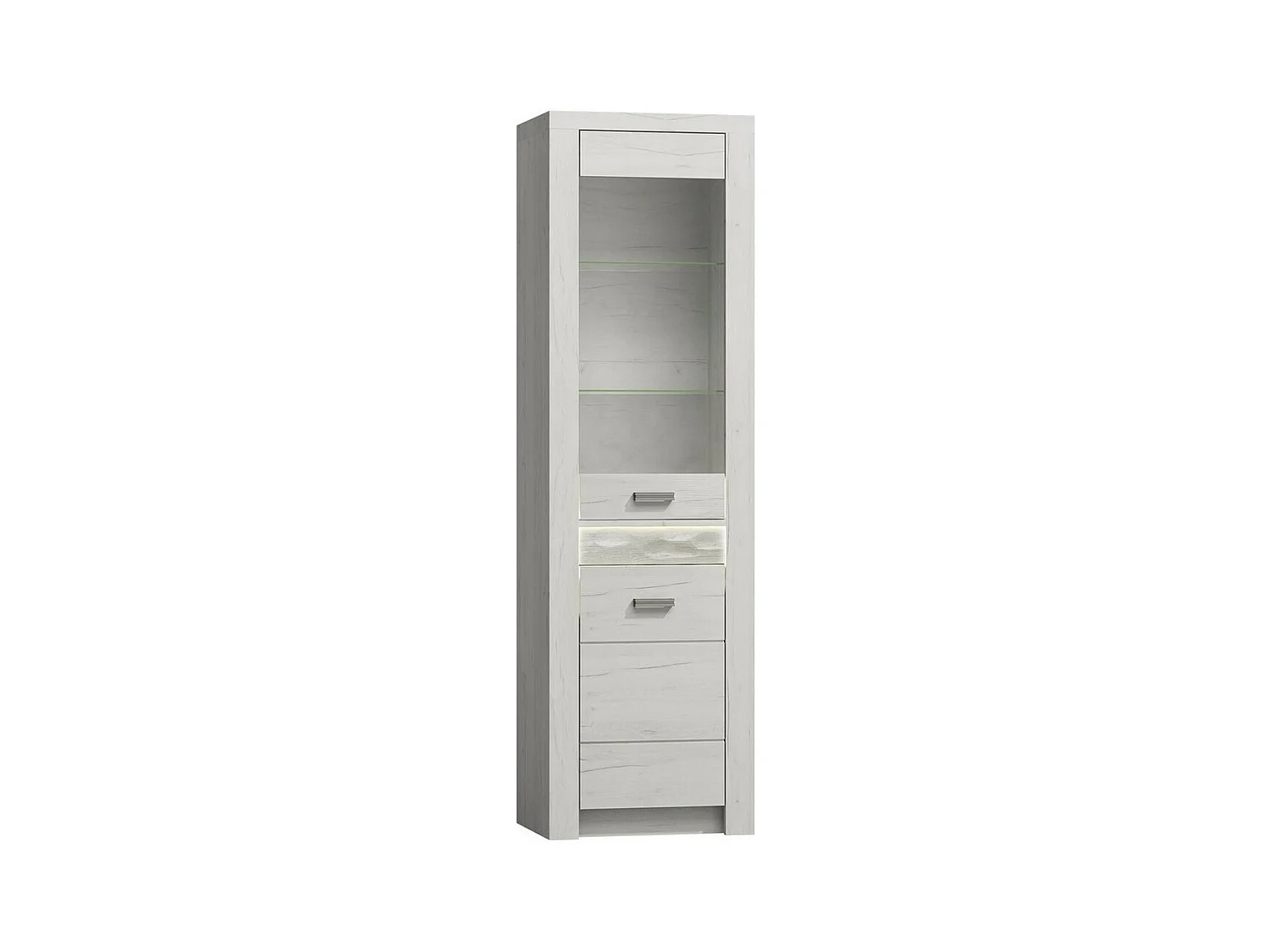 Étagère Serfeno 102, Avec des portes|Fermé, Stratifié|Verre, Le nombre de portes: 2, 56cm