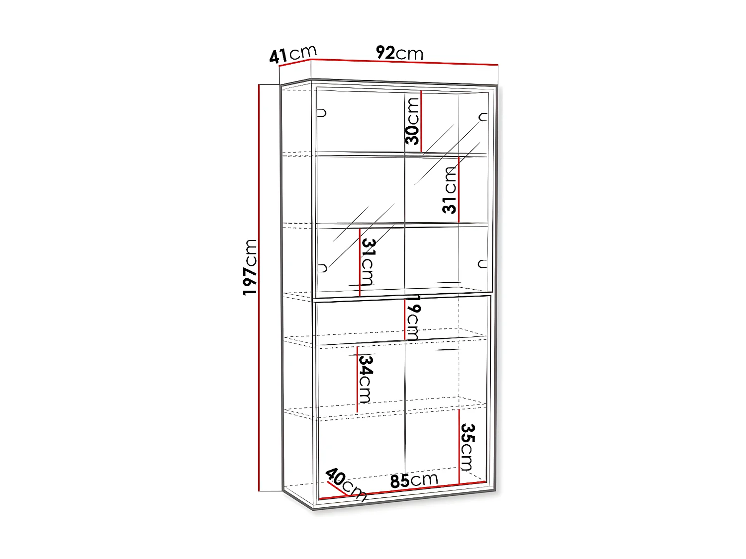 Étagère Etrmoni 102, Avec des portes|Fermé|Avec tiroirs, Stratifié, Nombre de tiroirs: 1
