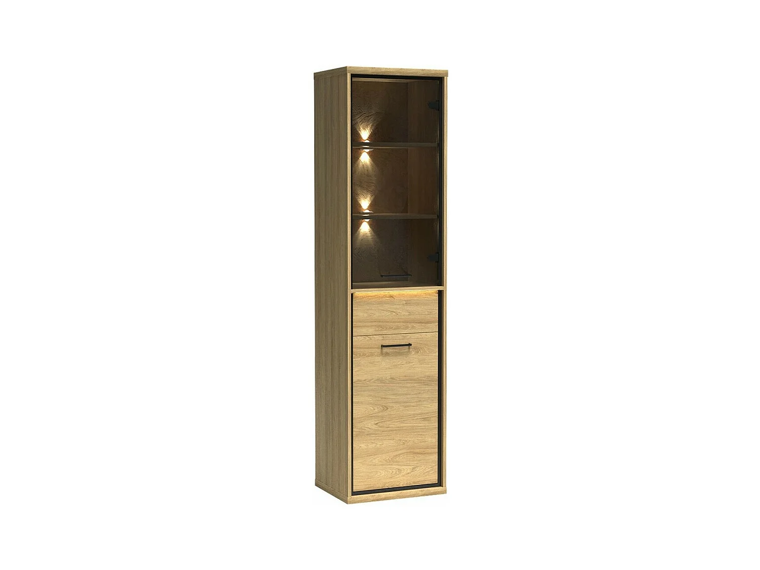 Estantería Etrmoni 108, Cerrable|Con cajones|Con puertas, Aglomerado laminado, 197x50cm
