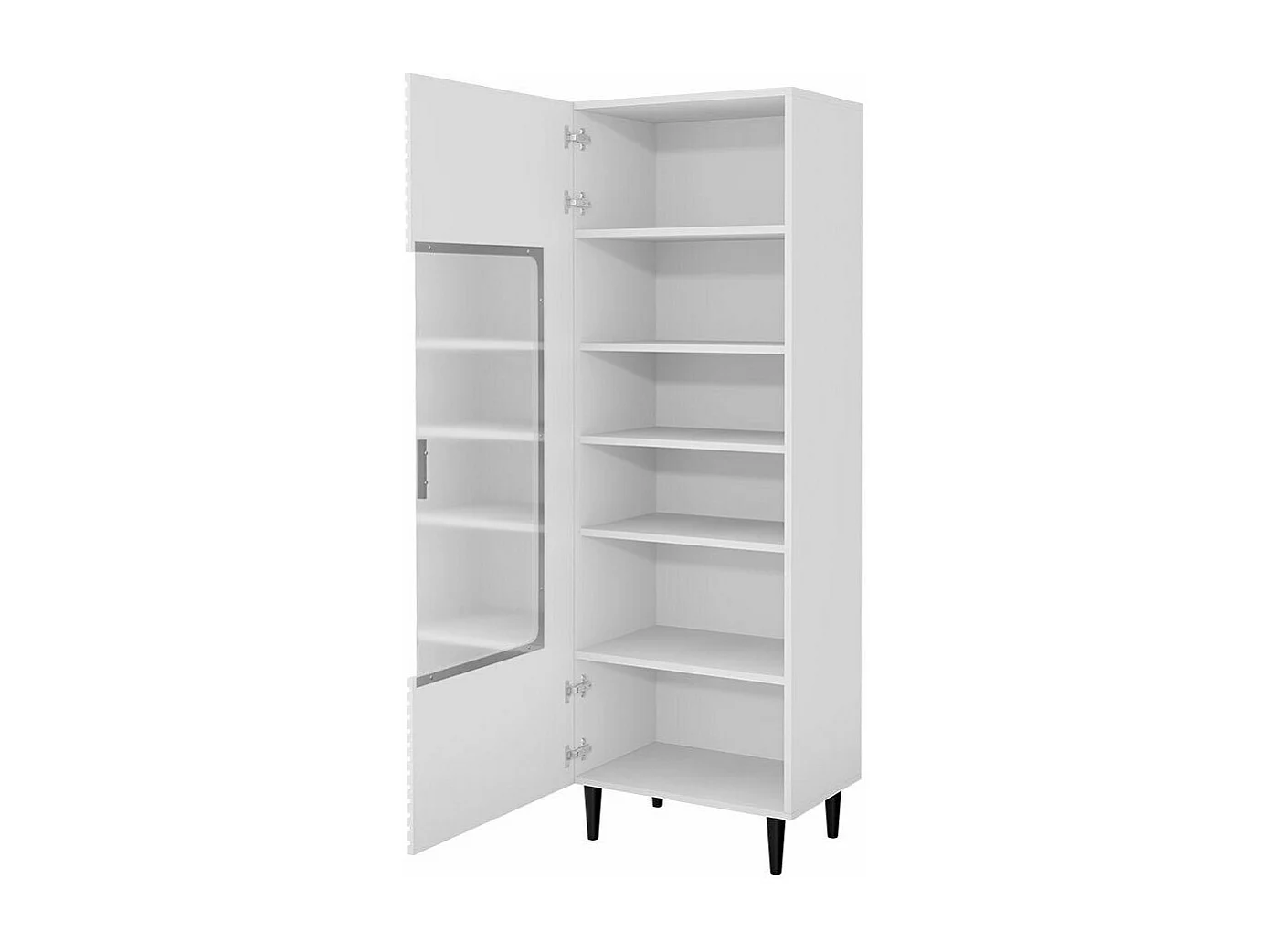 Estante Comfivo Mavmono 107, Com portas, Vidro, 180x60x40cm
