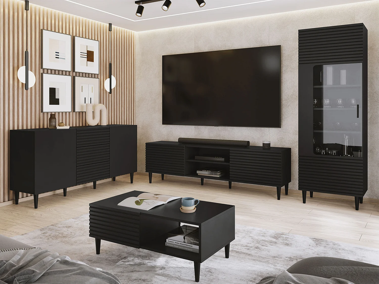 Estante Comfivo Mavmono 107, Com portas, Vidro, 180x60x40cm