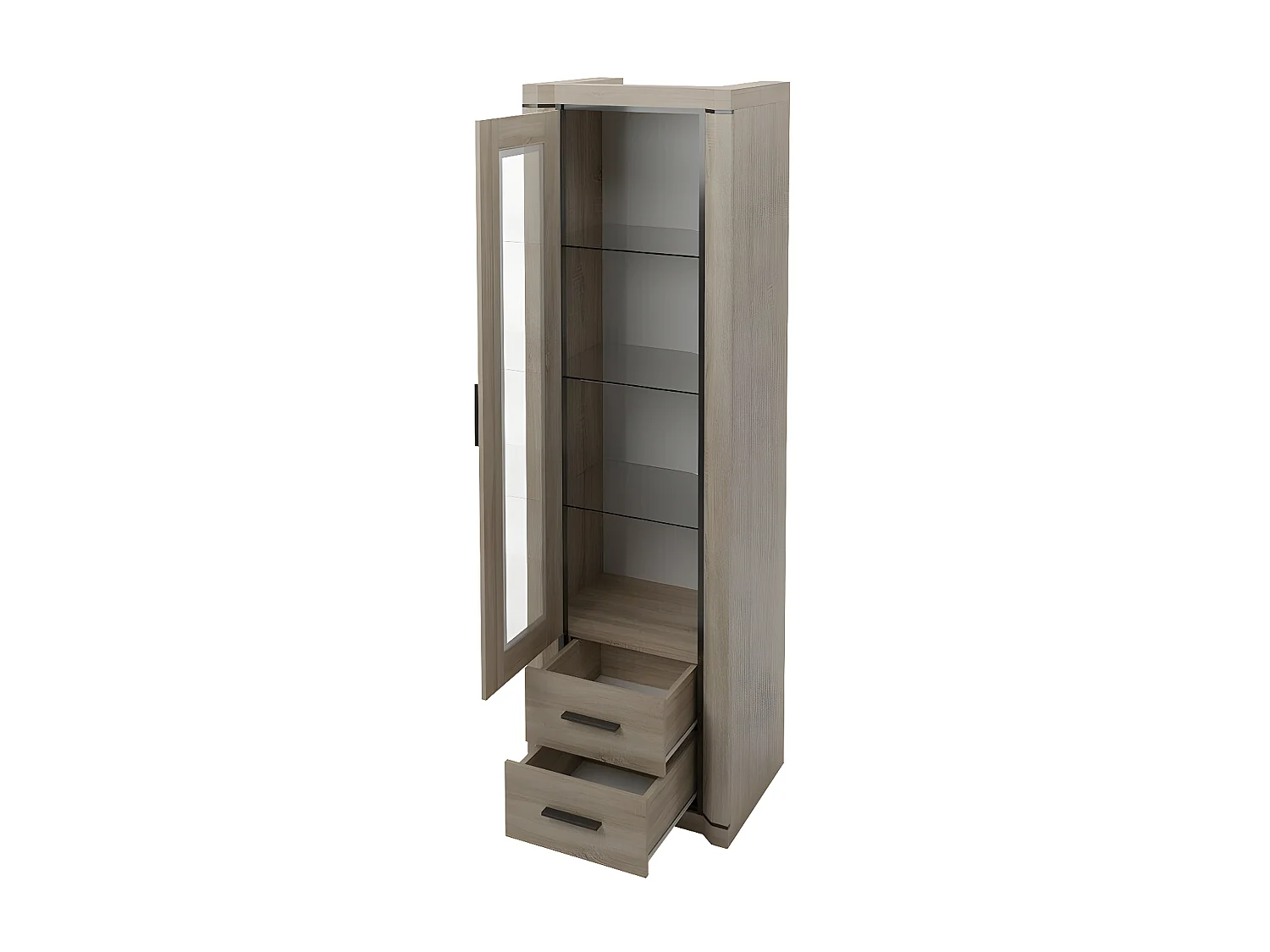 Estantería Lorelie 115, Con cajones|Con puertas|Cerrable, Número de puertas: 1, 192x58cm