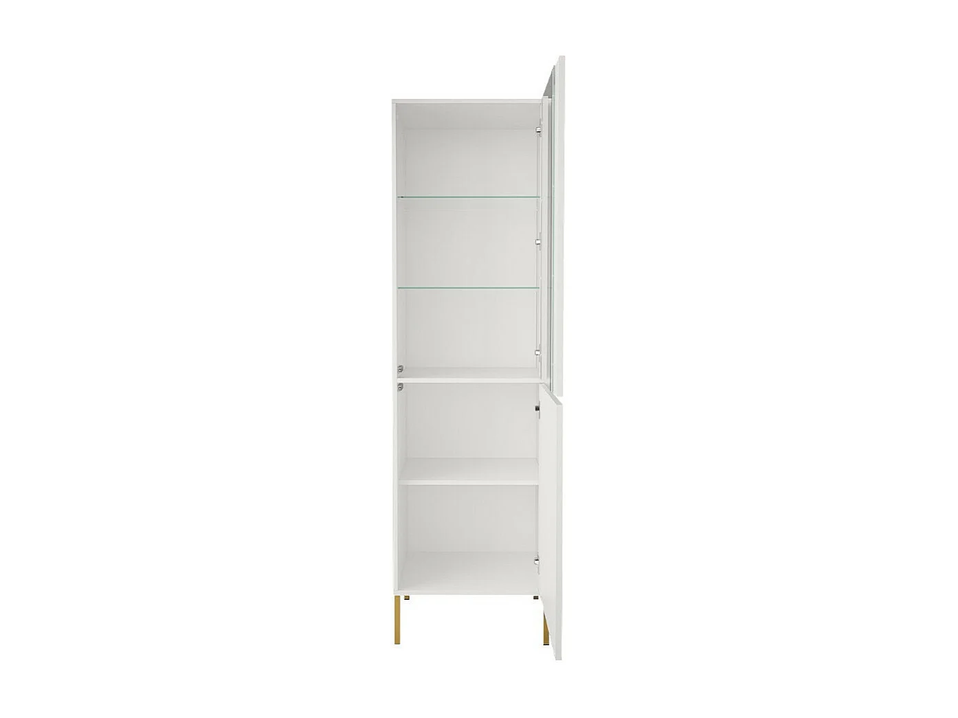 Scaffale Verteni 103, Chiuso|Con porte, 190x55x40cm, Bianco