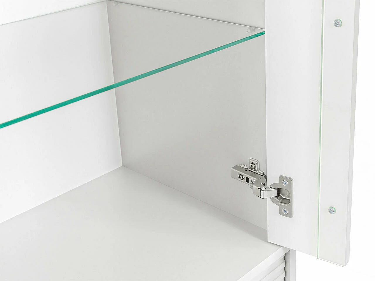 Scaffale Verteni 103, Chiuso|Con porte, 190x55x40cm, Bianco