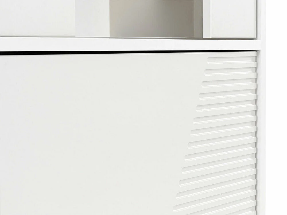 Scaffale Verteni 103, Chiuso|Con porte, 190x55x40cm, Bianco