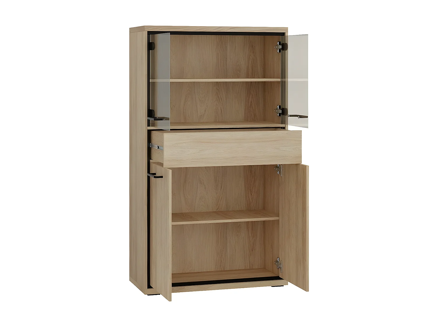 Étagère Etrmoni 107, Fermé|Avec tiroirs|Avec des portes, Stratifié, Nombre de tiroirs: 1