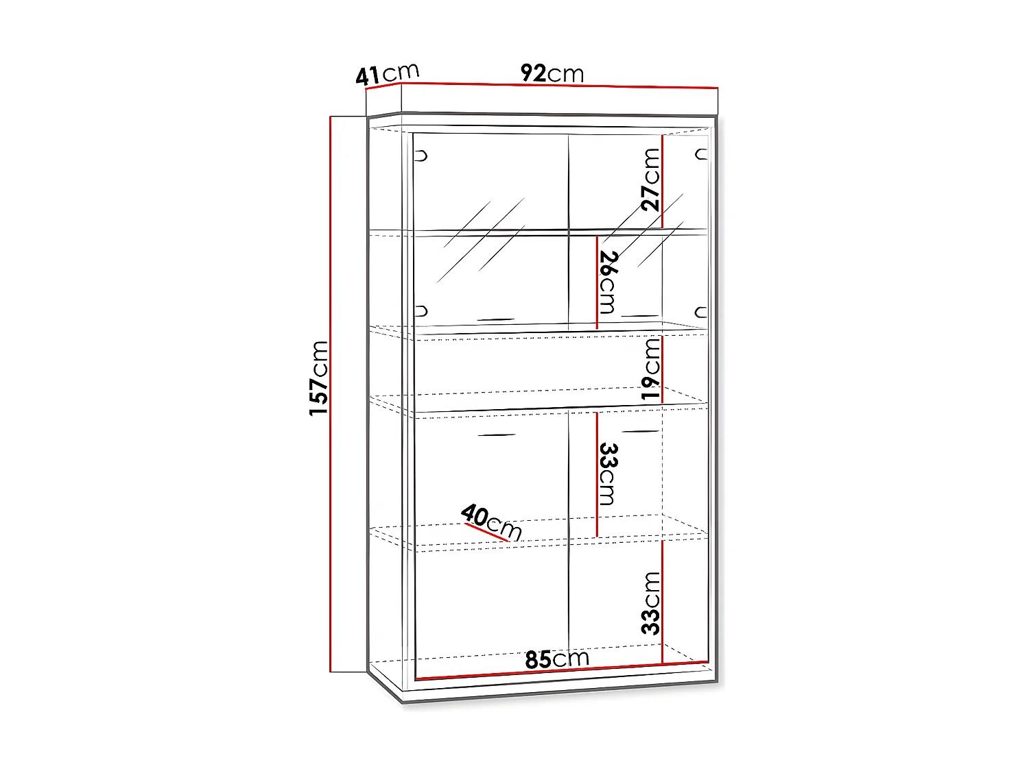 Étagère Etrmoni 107, Fermé|Avec tiroirs|Avec des portes, Stratifié, Nombre de tiroirs: 1