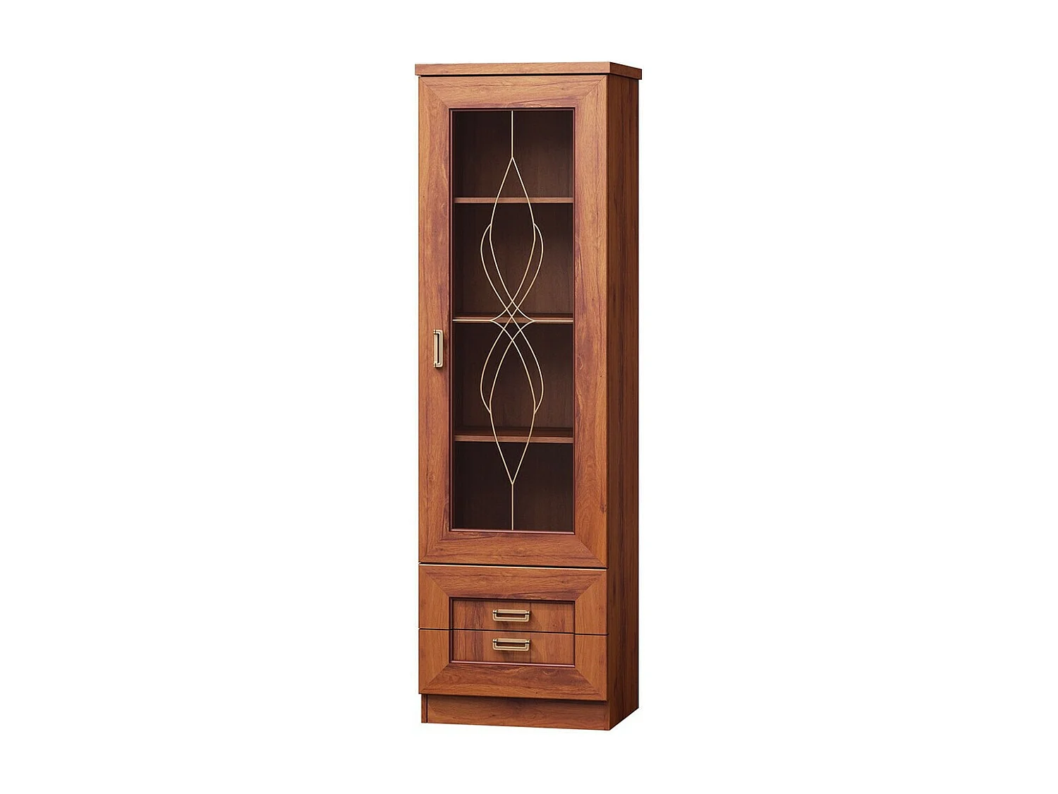 Étagère Lircava 108, Avec tiroirs|Avec des portes|Fermé, Verre|Stratifié, 191x46x44cm