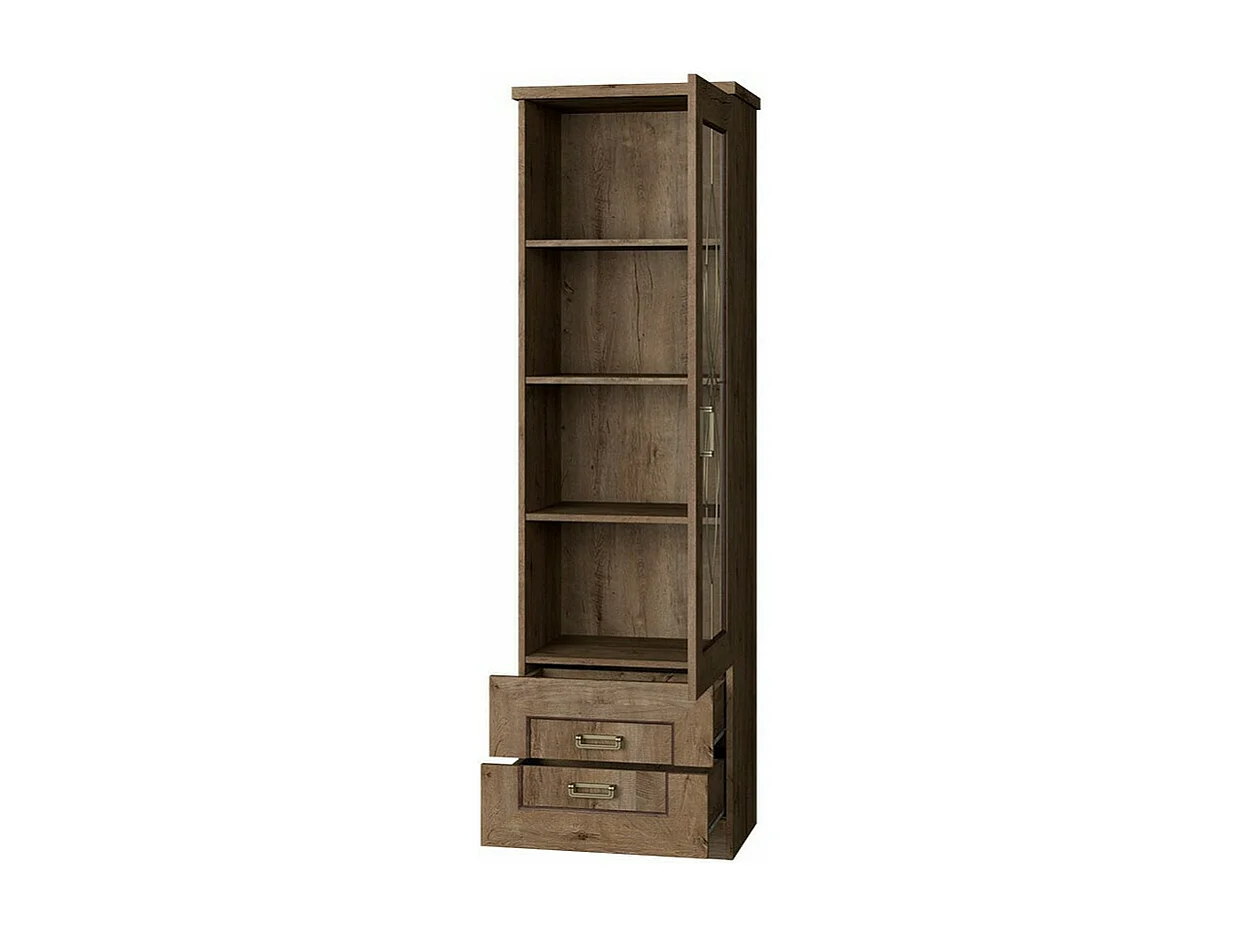 Étagère Lircava 108, Avec tiroirs|Avec des portes|Fermé, Verre|Stratifié, 191x46x44cm