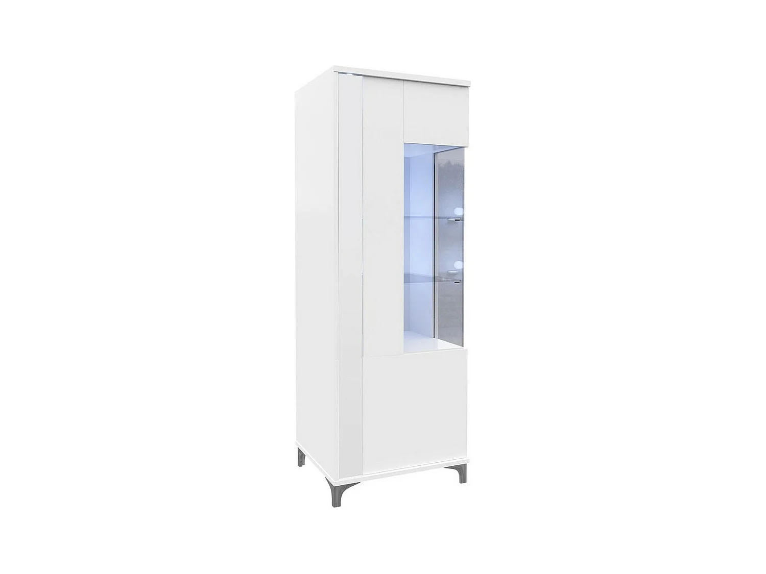 Étagère Livseri 109, Avec des portes|Fermé, Stratifié|Verre, Le nombre de portes: 2, 52cm