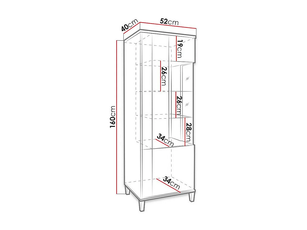 Estante Livseri 109, Com portas, Placa de aglomerado laminado