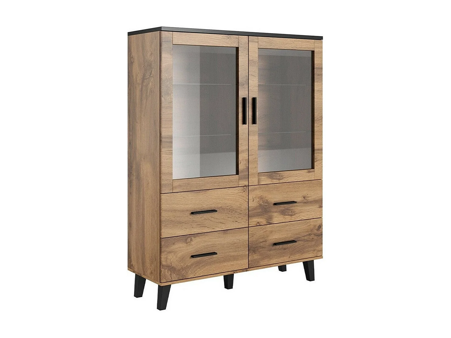 Estantería Larfloi 110, Con cajones|Con puertas|Cerrable, Número de puertas: 2, 160x120cm