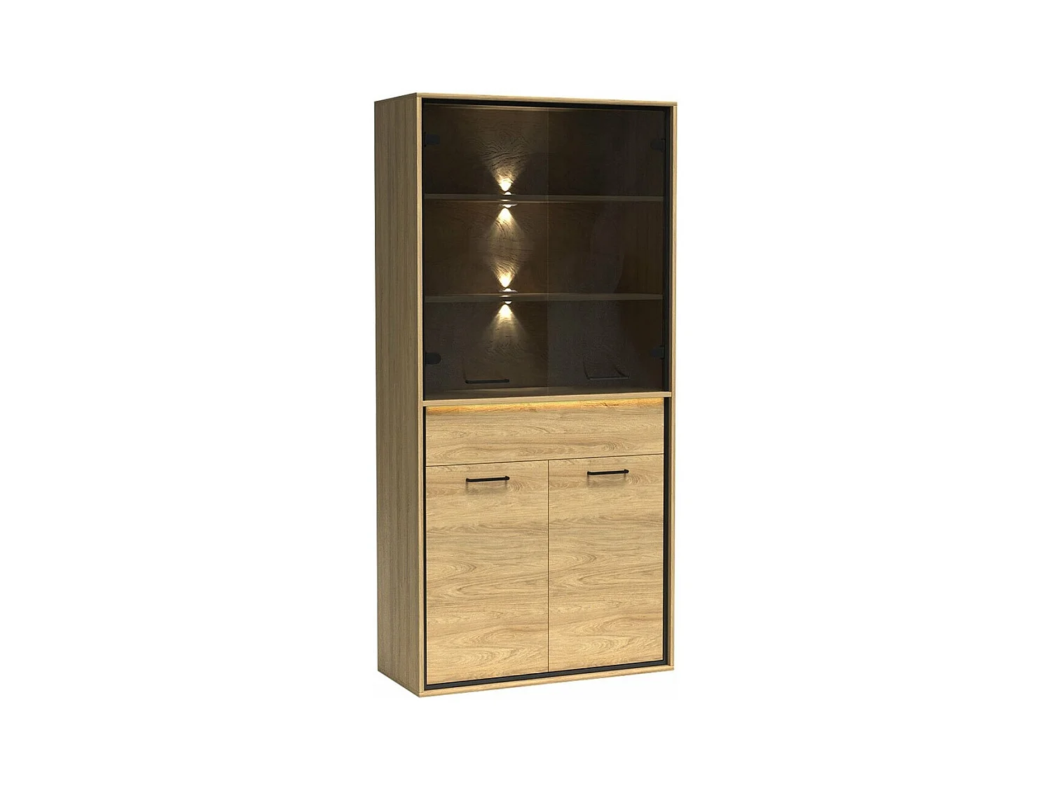 Estantería Etrmoni 102, Cerrable|Con cajones|Con puertas, Aglomerado laminado, 197x92cm