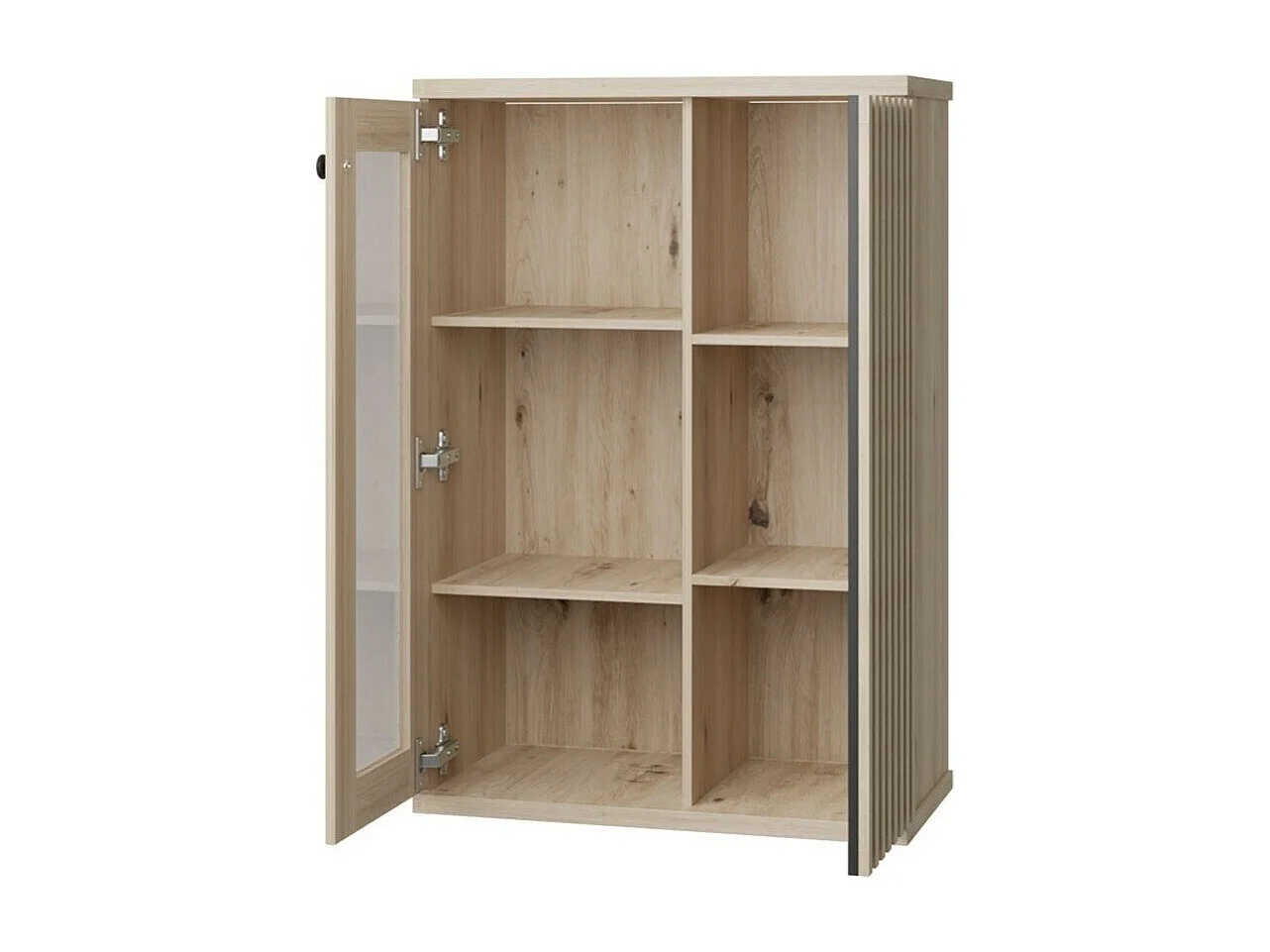 Aparador Venmava 102, Roble Artisan|Negro, 132x86cm, Número de puertas: 241cm