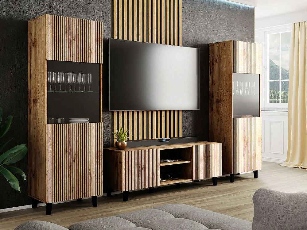 Estante Remeta 105, Pode ser fechado, Vidro temperado, 183x60x42cm