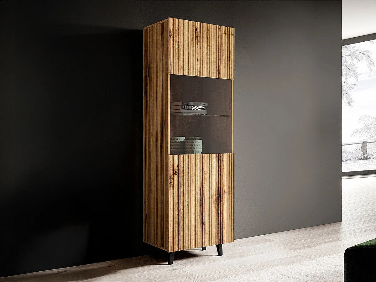 Estante Remeta 105, Pode ser fechado, Vidro temperado, 183x60x42cm