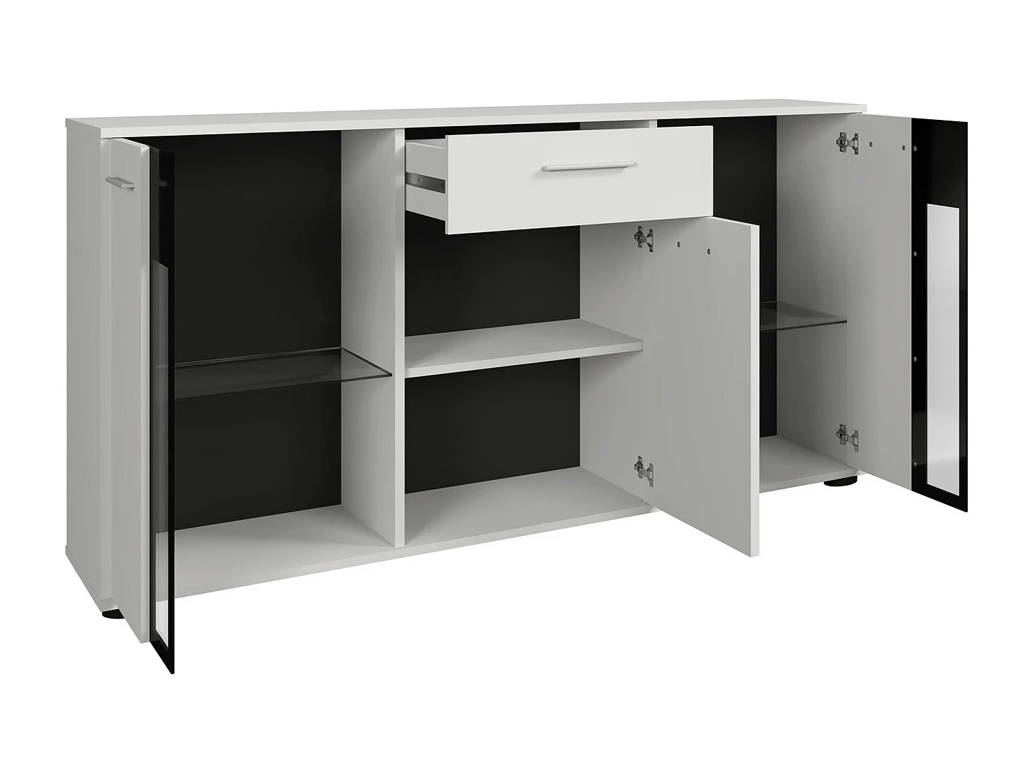 Cómoda Tucson 114, Com gavetas e portas, Número de gavetas: 1