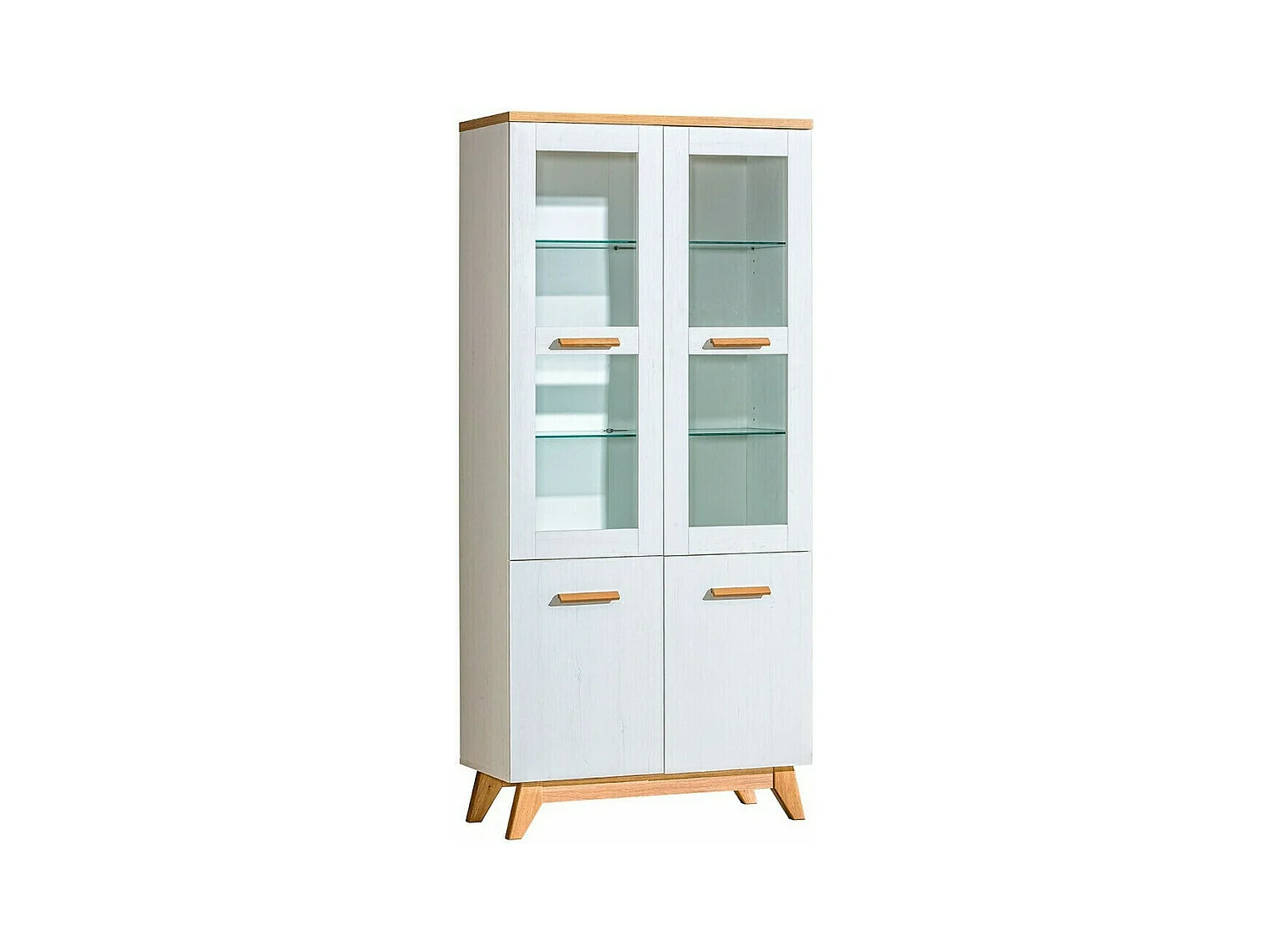 Étagère Sorvera 117, Fermé|Avec des portes, Stratifié|Verre, Le nombre de portes: 4, 85cm