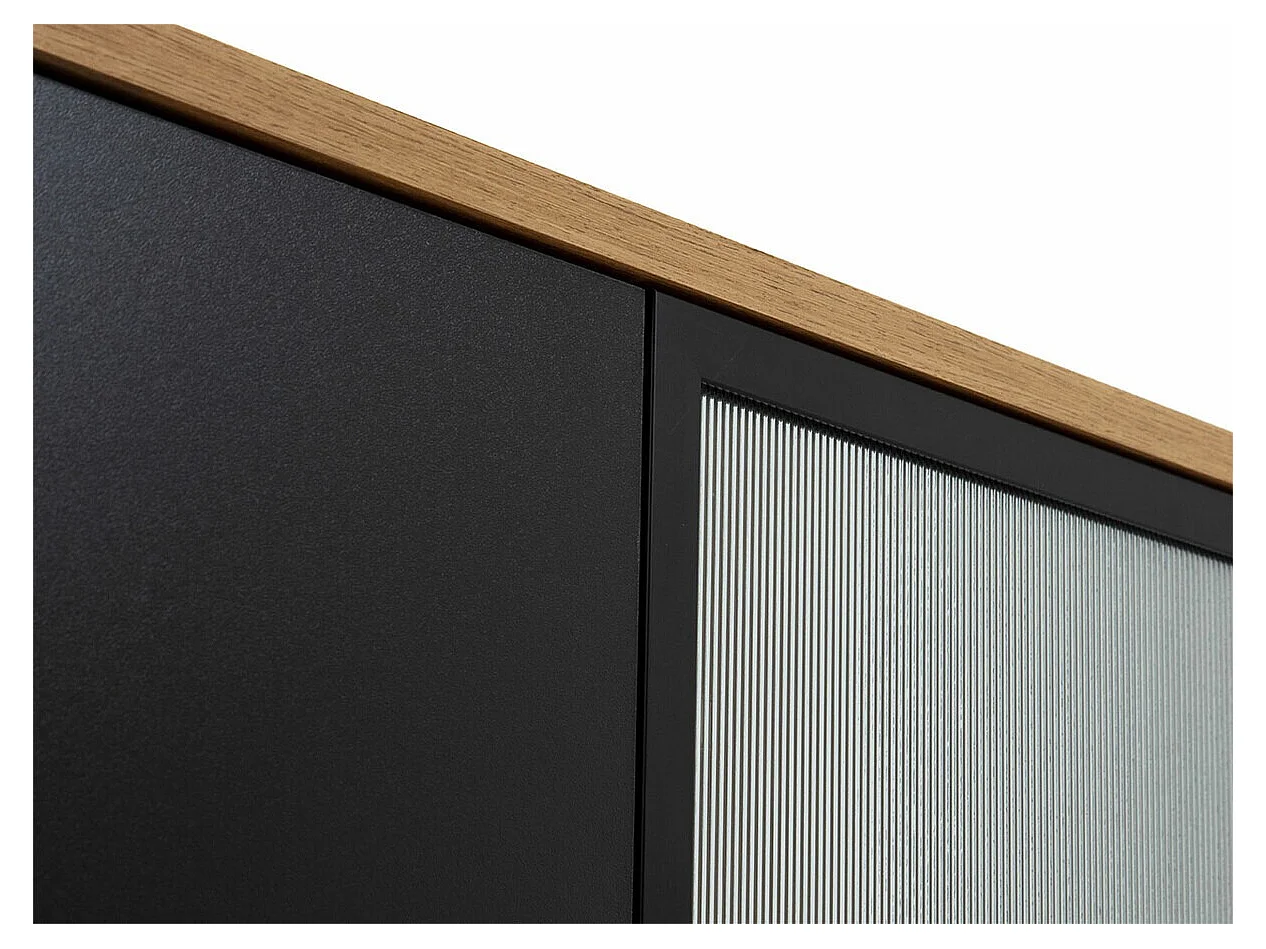 Buffet Comfivo 420, Chêne Artisan|Noir, 90x148cm, Le nombre de portes: 348cm