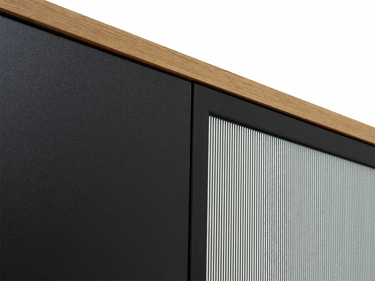 Buffet Comfivo 420, Chêne Artisan|Noir, 90x148cm, Le nombre de portes: 348cm